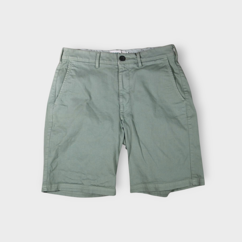 Wellen Shorts Mens Size 31 Green Chino Flat Front Casual 9 Inseam Huckberry Golf